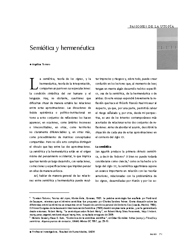 Semiótica y hermenéutica