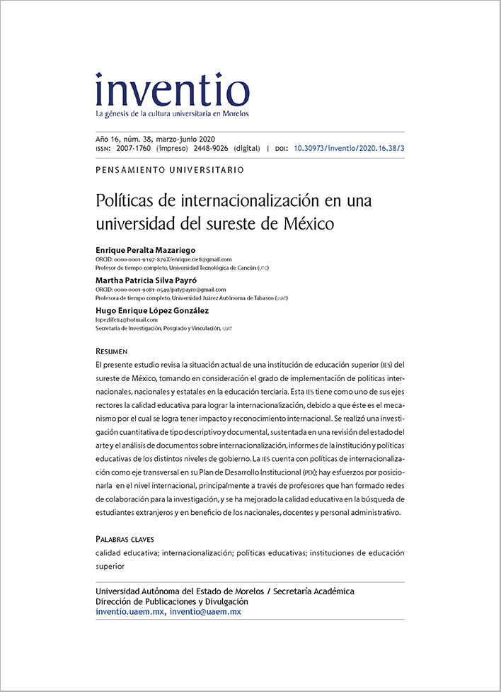 Políticas de internacionalización en una universidad del sureste de México
