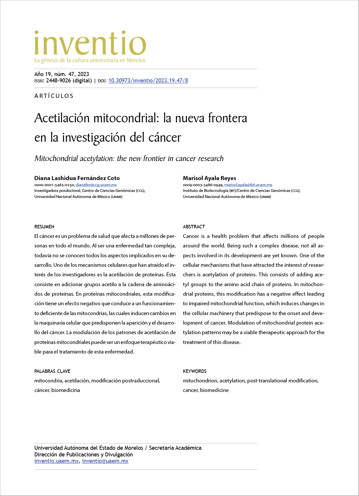 Acetilación mitocondrial: la nueva frontera en la investigación del cáncer