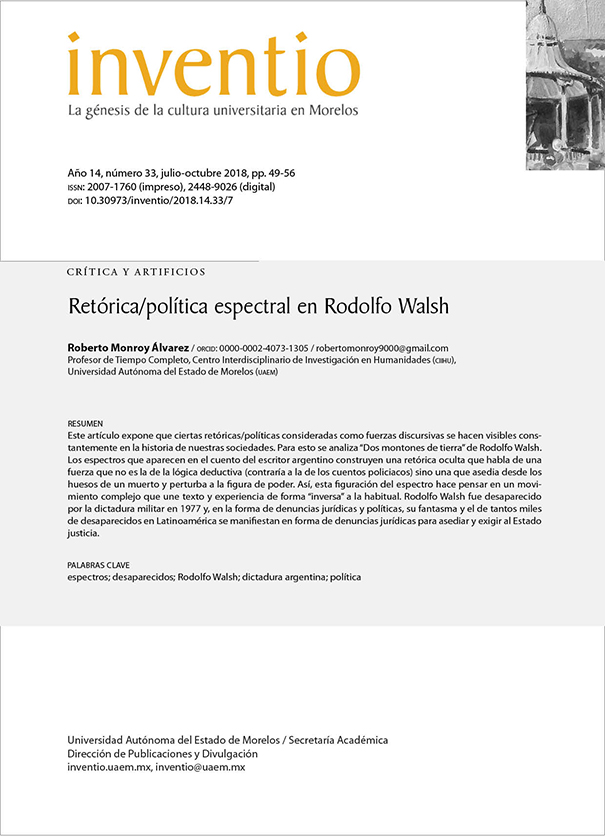 Retórica/política espectral en Rodolfo Walsh
