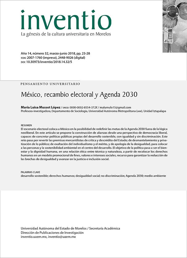 México, recambio electoral y Agenda 2030