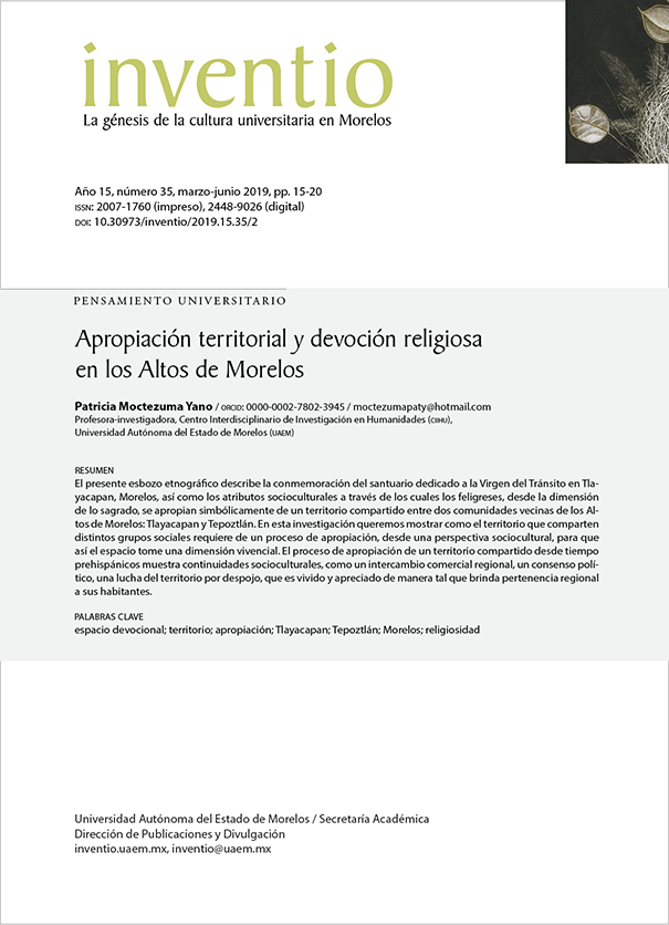 Apropiación territorial y devoción religiosa en los Altos de Morelos
