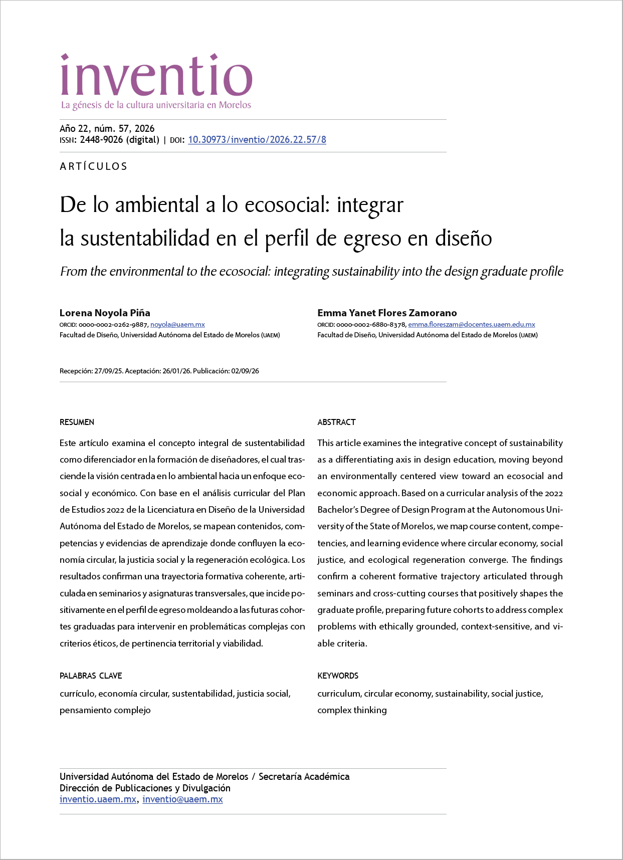 De lo ambiental a lo ecosocial: integrar la sustentabilidad en el perfil de egreso en diseño
