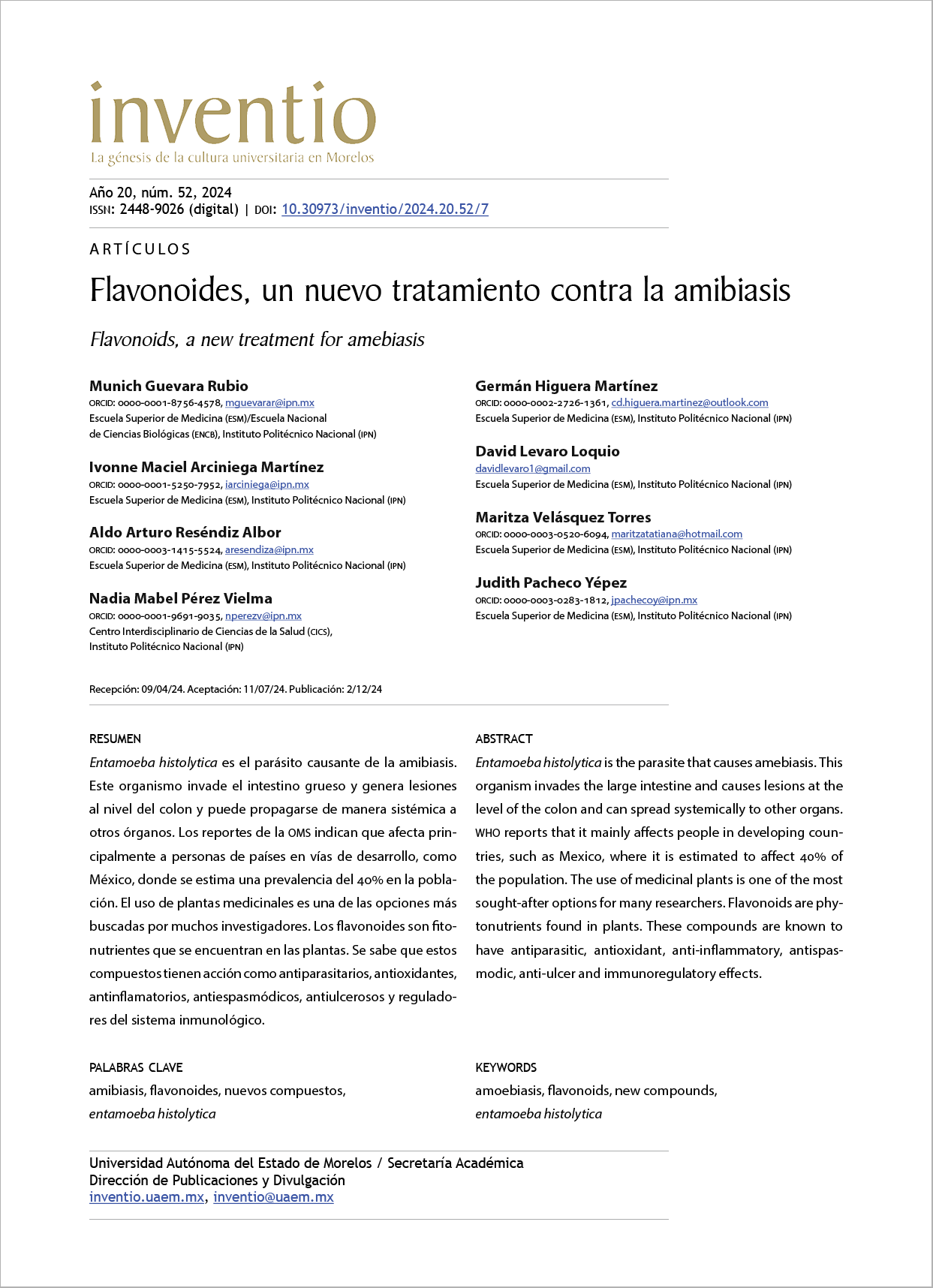 Flavonoides, nuevo tratamiento contra la amibiasis